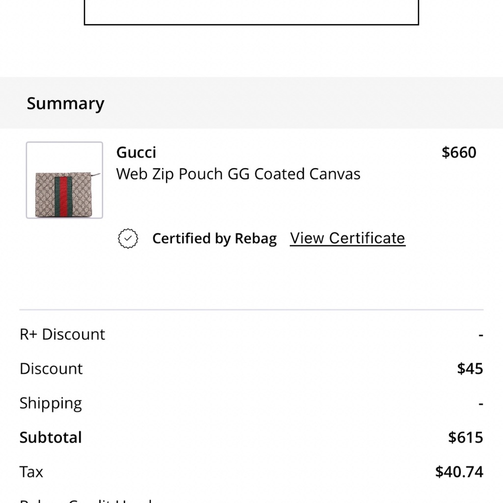 Web Zip Pouch GG Coated Canvas - Picture 8 of 11